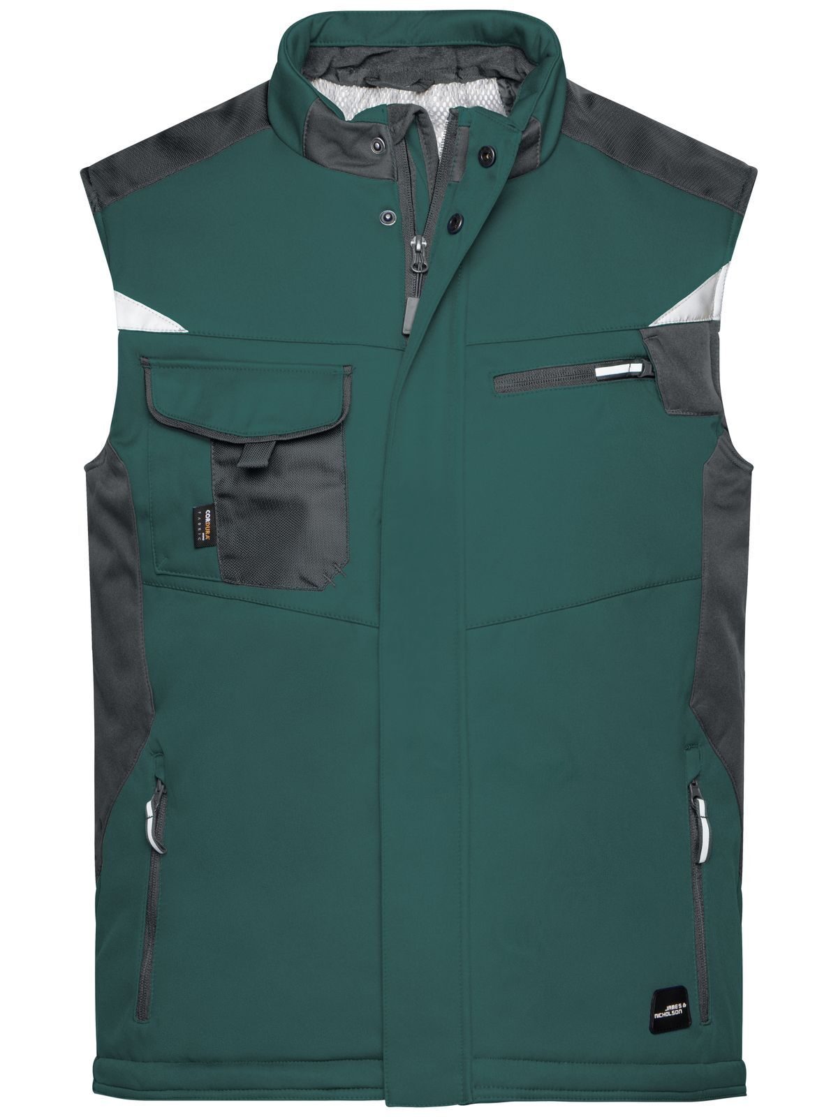 Craftsmen Softshell-Weste -ROBUST- - DGRBL - Dunkelgrün-Schwarz