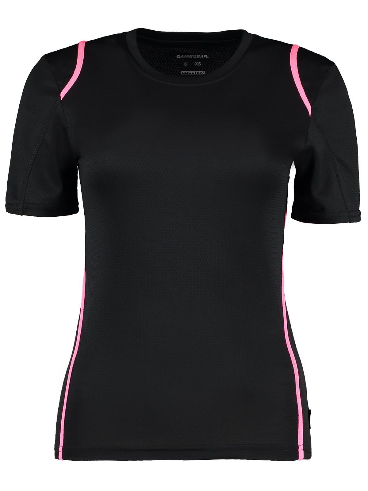 Cooltex Damen-T-Shirt - Schwarz/fluoreszierendes Rosa