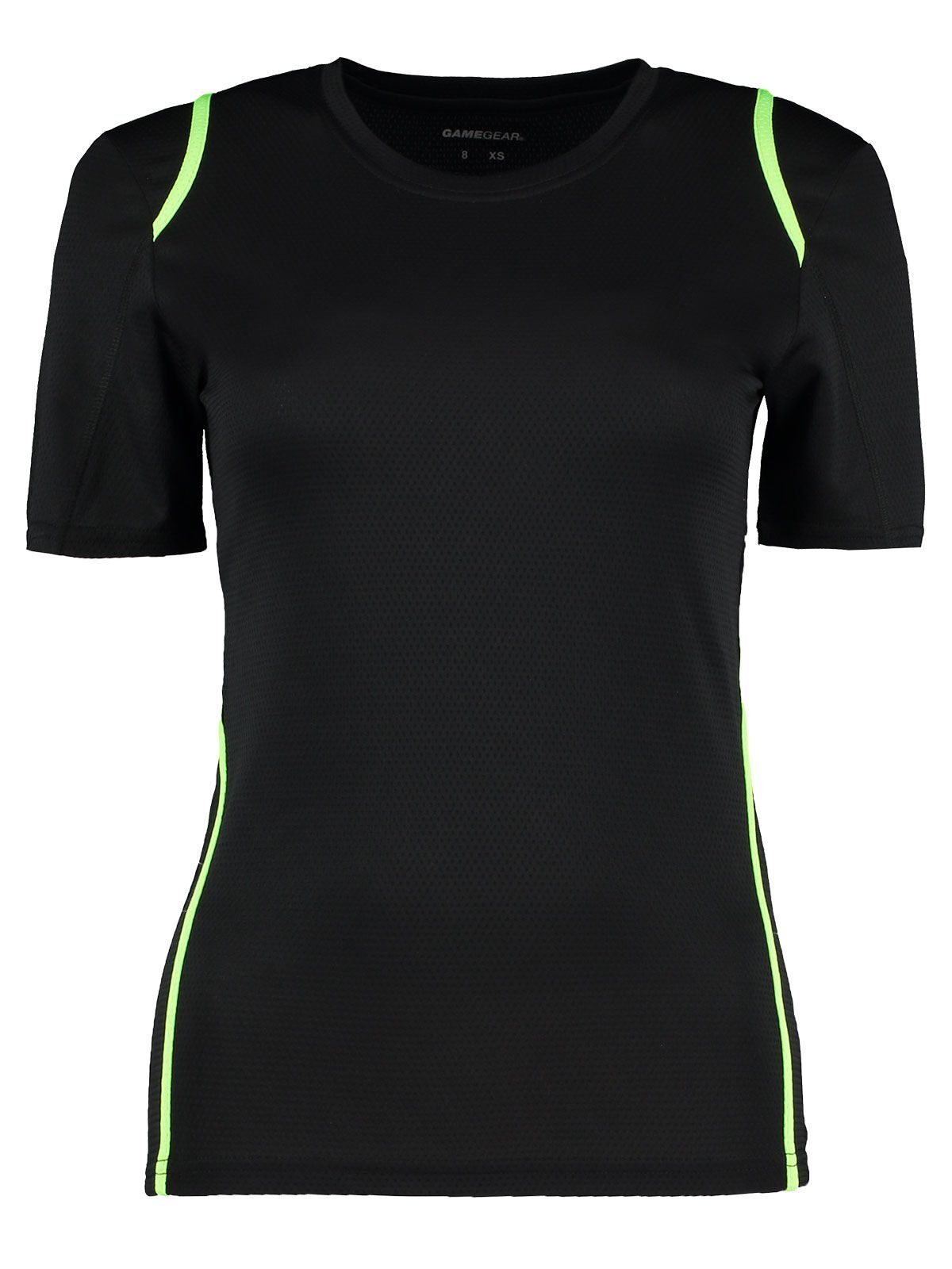 Cooltex Damen-T-Shirt - BFL - Schwarz/Fluoreszierendes Limettengrün
