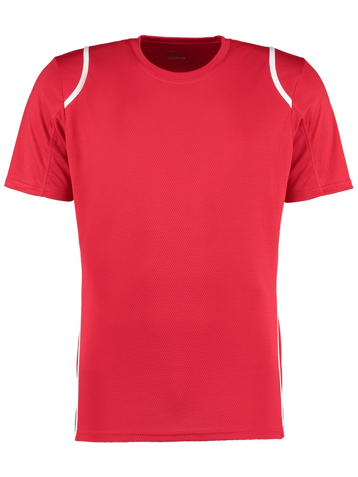 Cooltex® Contrast-T-Shirt in regulärer Passform - Rot/weiß