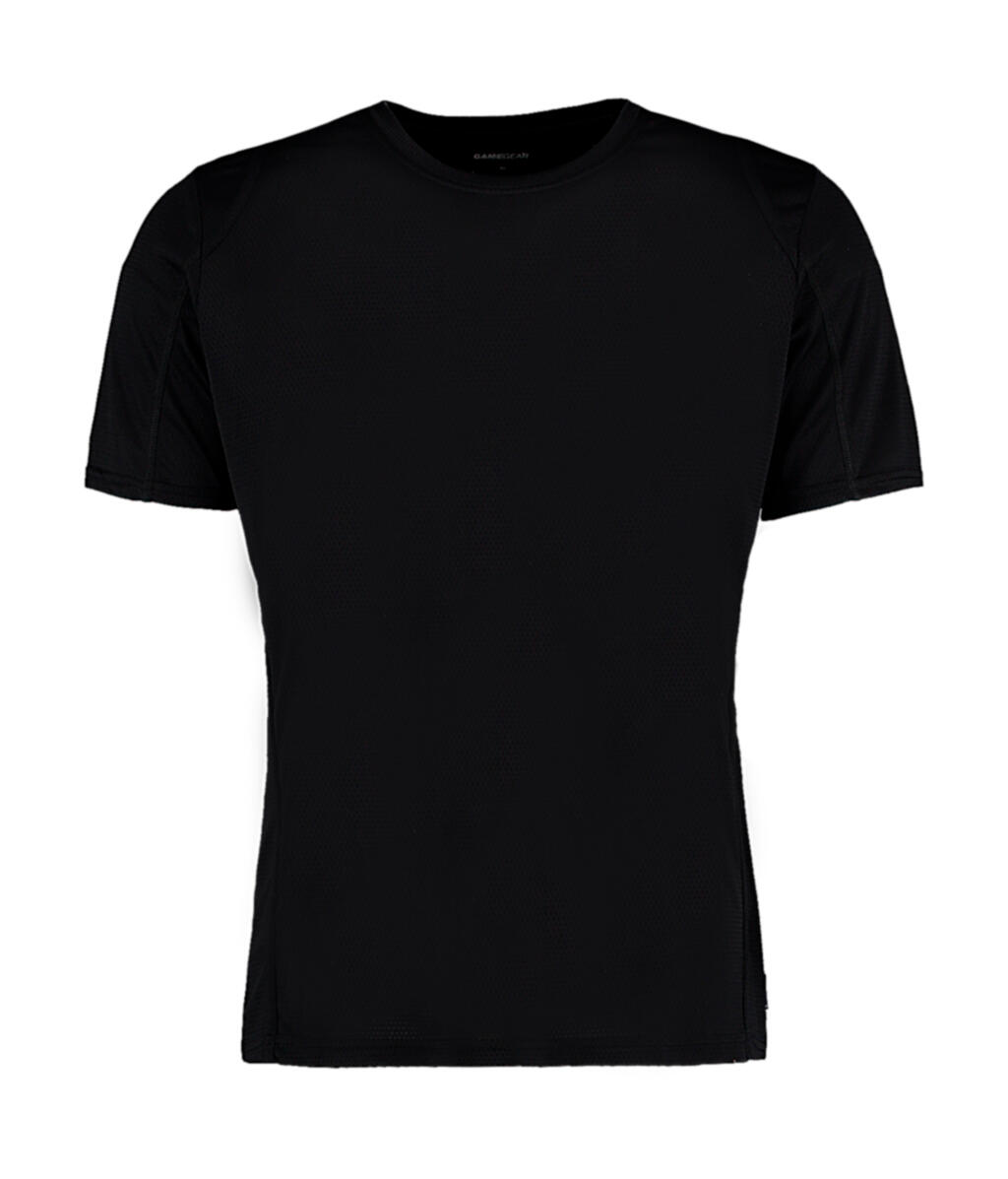 Cooltex® Contrast-T-Shirt in regulärer Passform - Schwarz/Schwarz