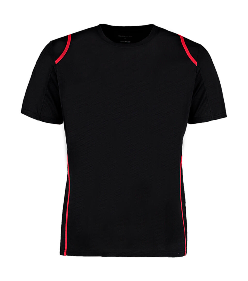 Cooltex® Contrast-T-Shirt in regulärer Passform - BCK - RED – Schwarzrot