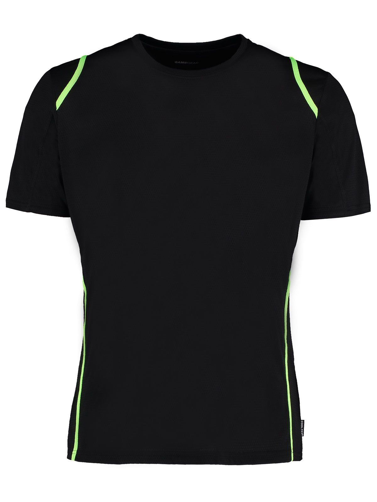 Cooltex® Contrast-T-Shirt in regulärer Passform - BFL - Schwarz/Fluoreszierendes Limettengrün