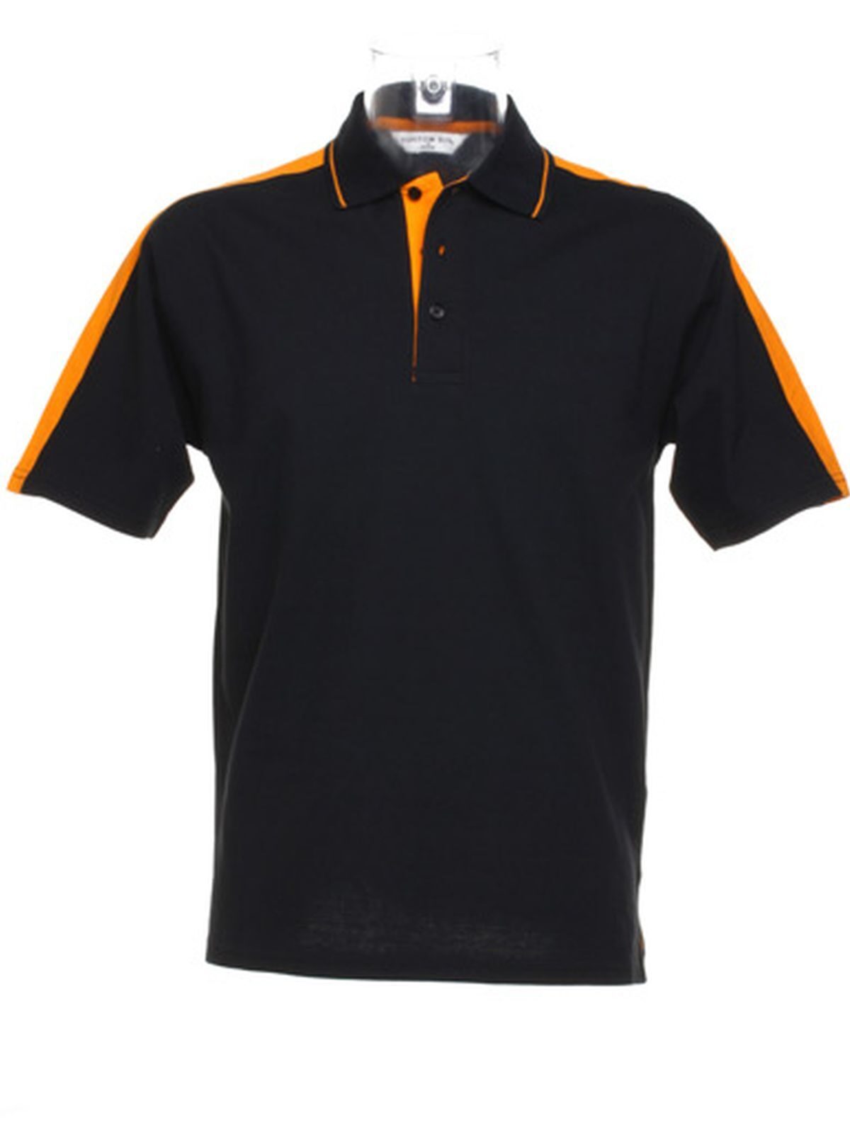 Sportliches Polohemd - Schwarz/orange