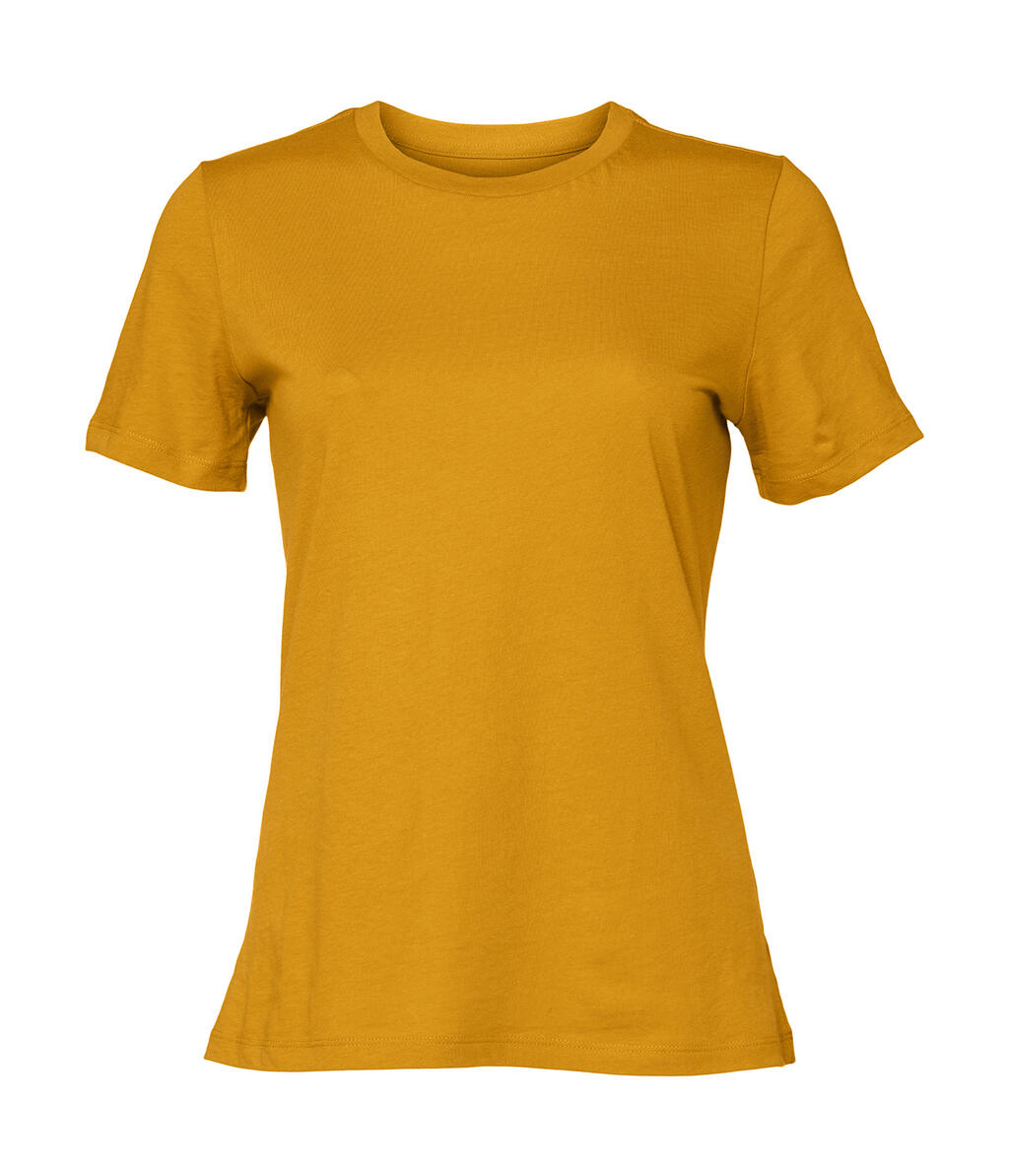 Lässiges Kurzarm-T-Shirt aus Jersey für Damen - 00325 - Senf