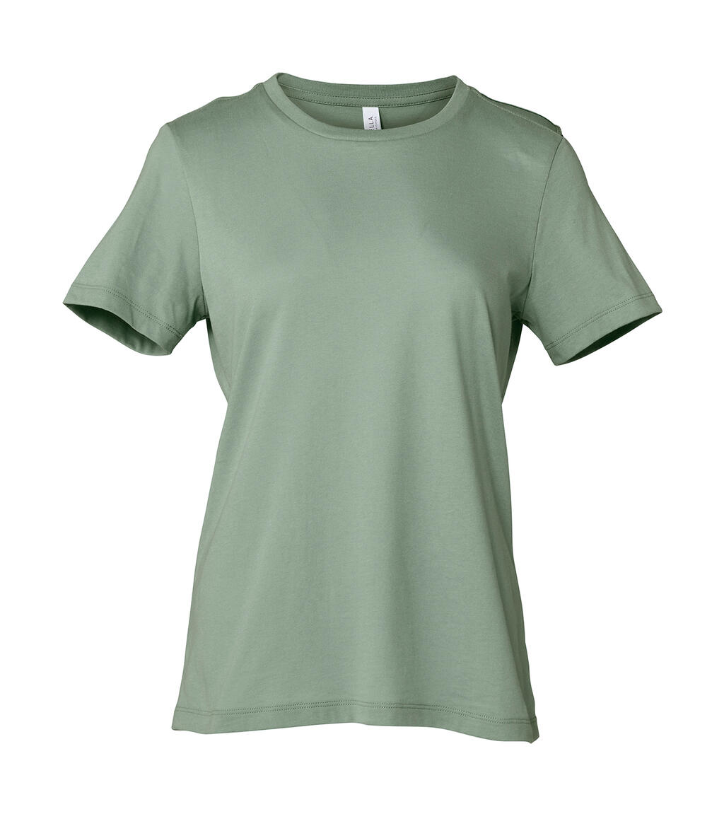 Lässiges Kurzarm-T-Shirt aus Jersey für Damen - Salbei