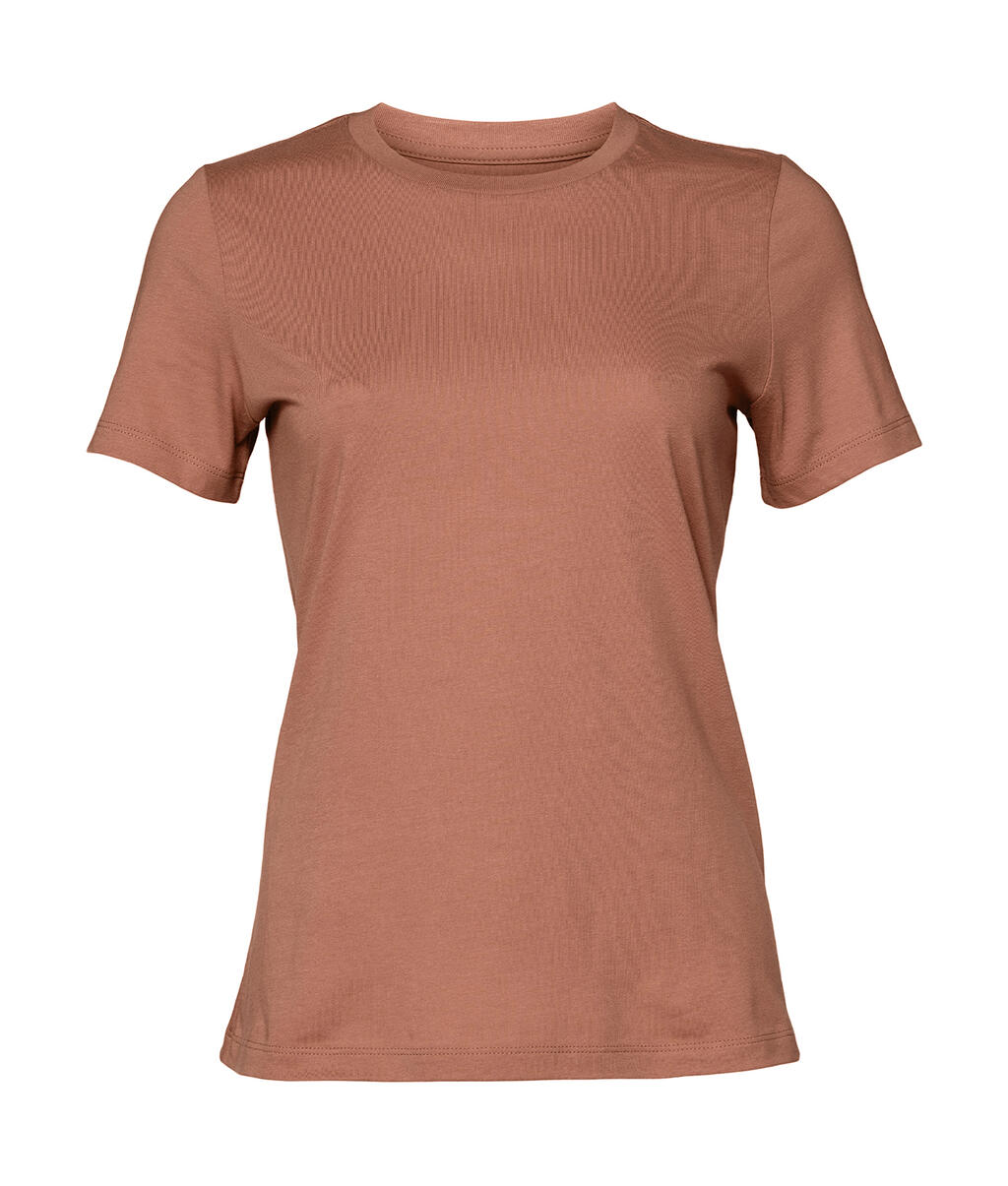 Lässiges Kurzarm-T-Shirt aus Jersey für Damen - Terrakotta