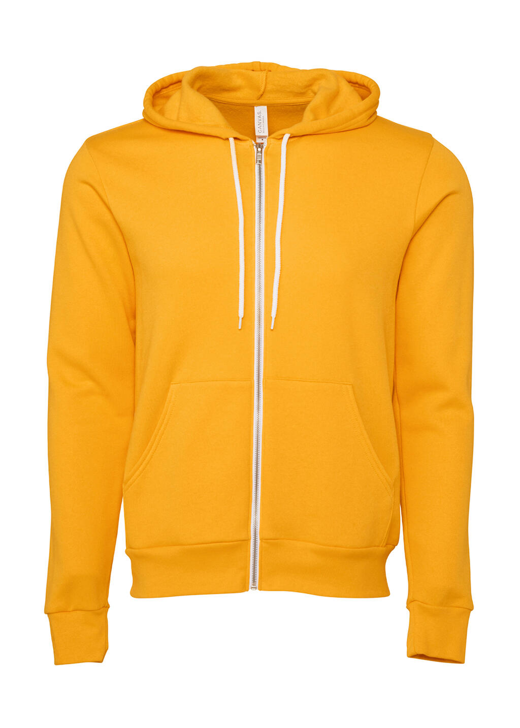 Unisex-Fleece-Kapuzenpullover aus Baumwollmischgewebe mit durchgehendem Reißverschluss - Gold