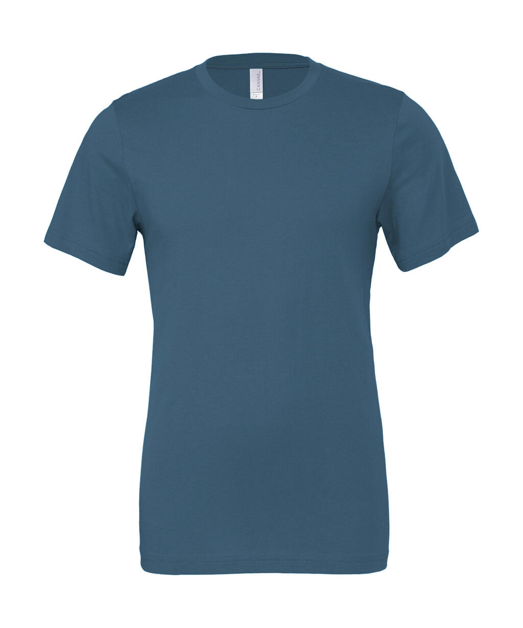 Unisex-T-Shirt aus Jersey mit kurzen Ärmeln - Stahlblau