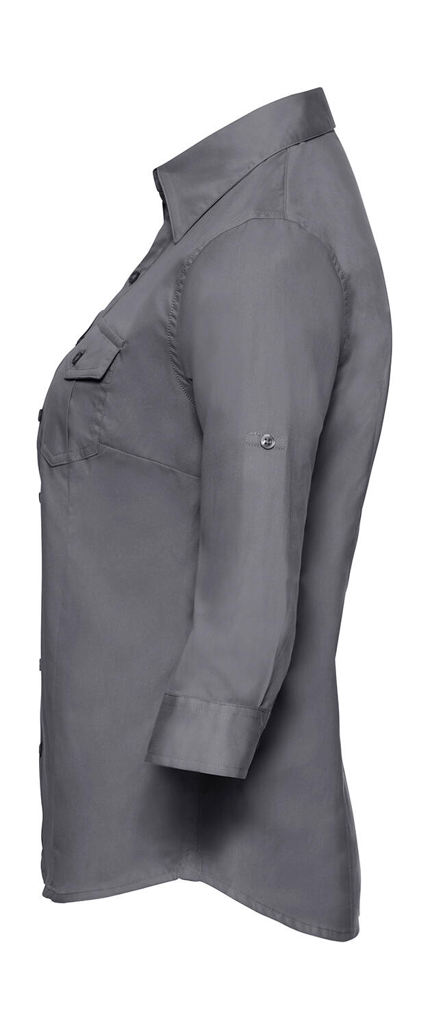 Damenbluse mit 3/4-Ärmeln und Manschetten