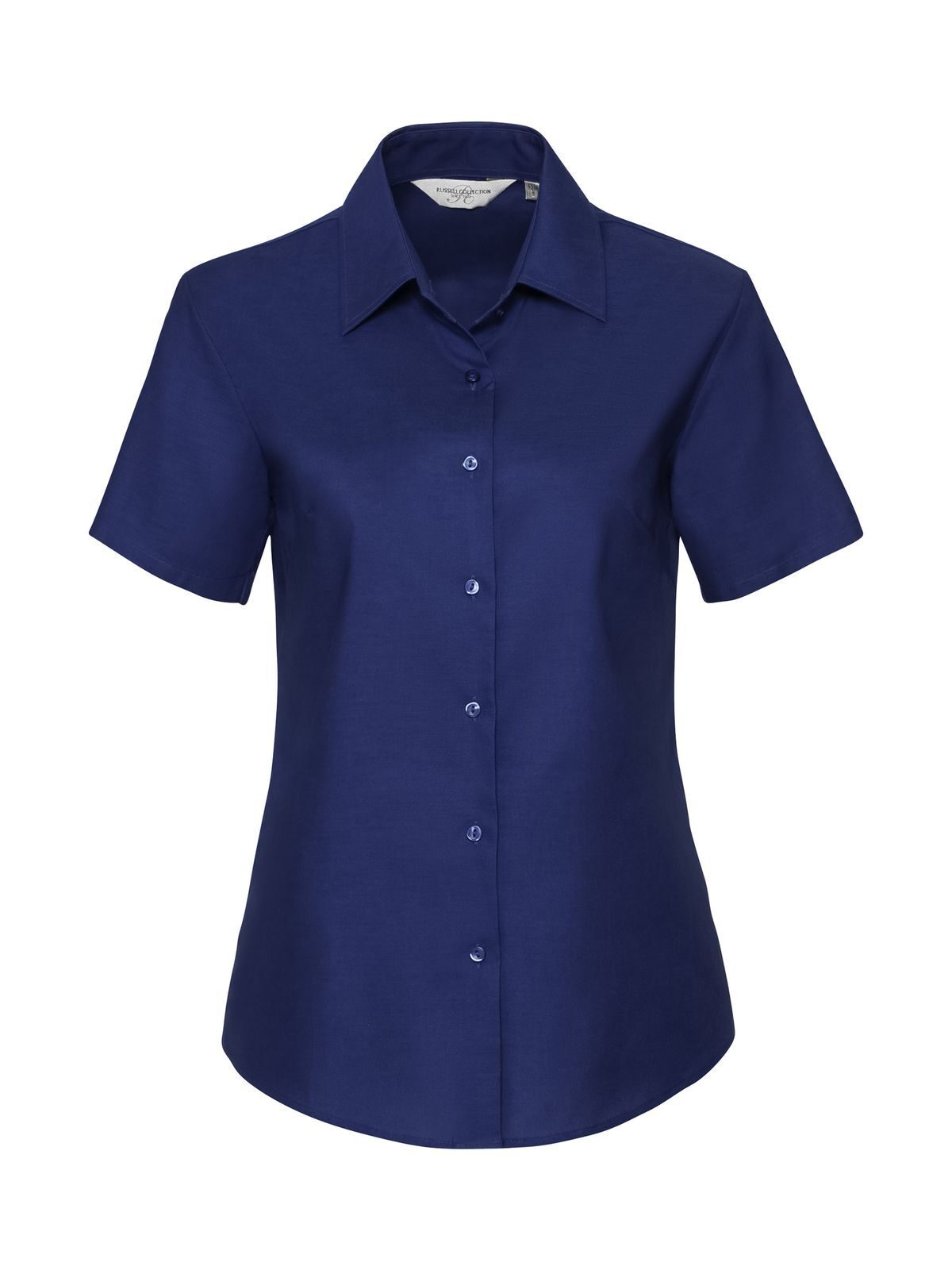 Tailliertes Oxford-Hemd für Damen mit kurzen Ärmeln - BH - Bright Royal