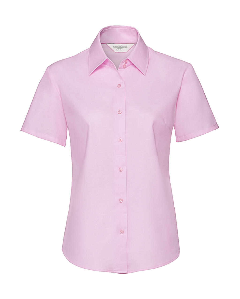 Tailliertes Oxford-Hemd für Damen mit kurzen Ärmeln - Y1 - Klassisches Rosa