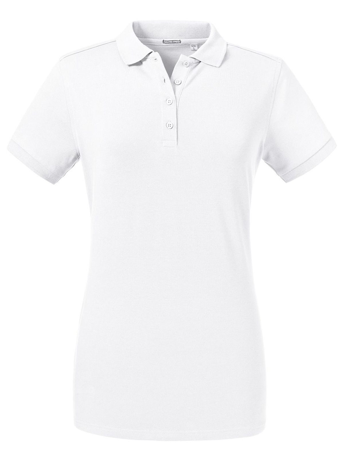 Tailliertes Stretch-Polo für Damen - 30 - Weiß