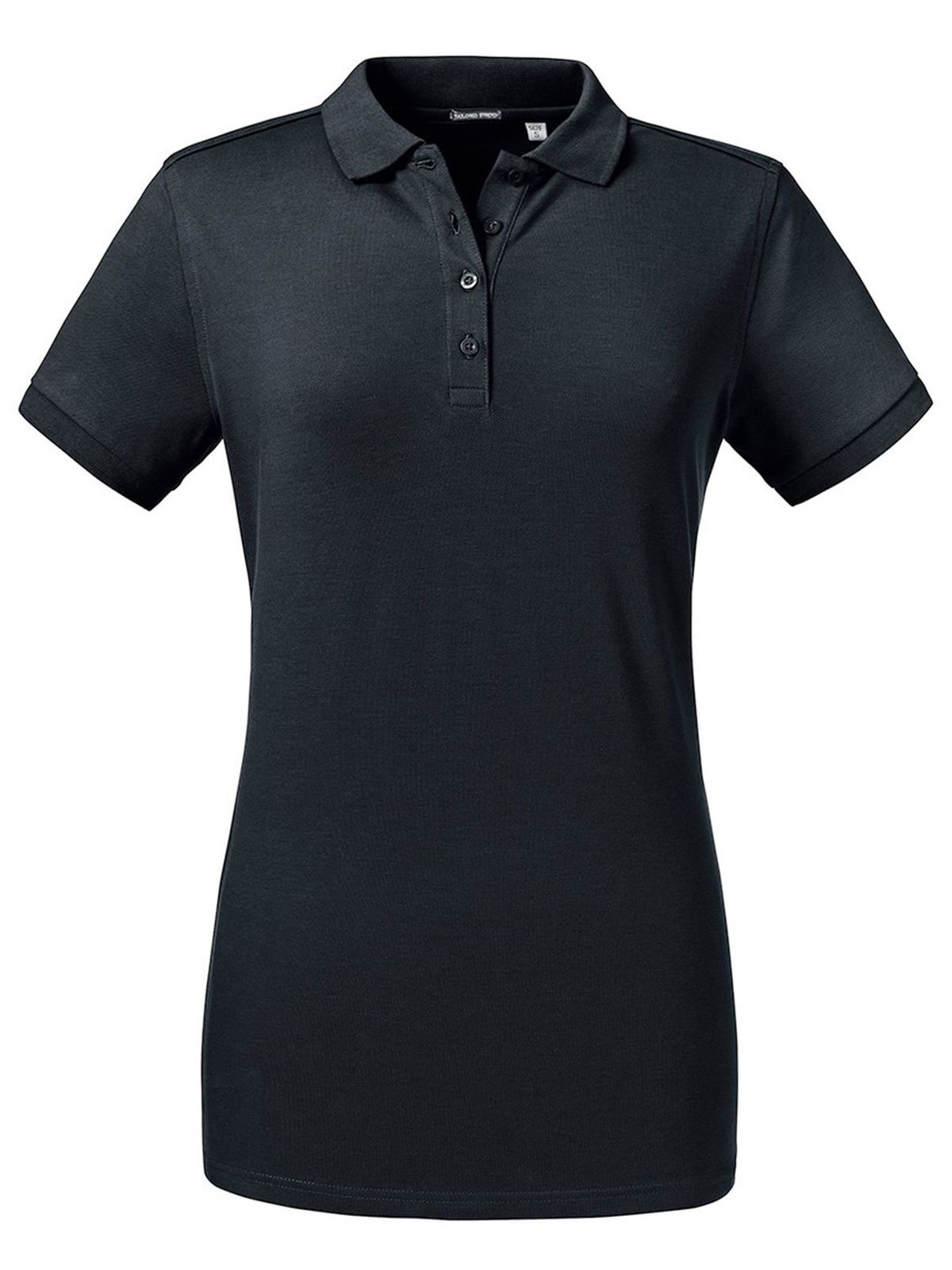 Tailliertes Stretch-Polo für Damen - 36 - Schwarz