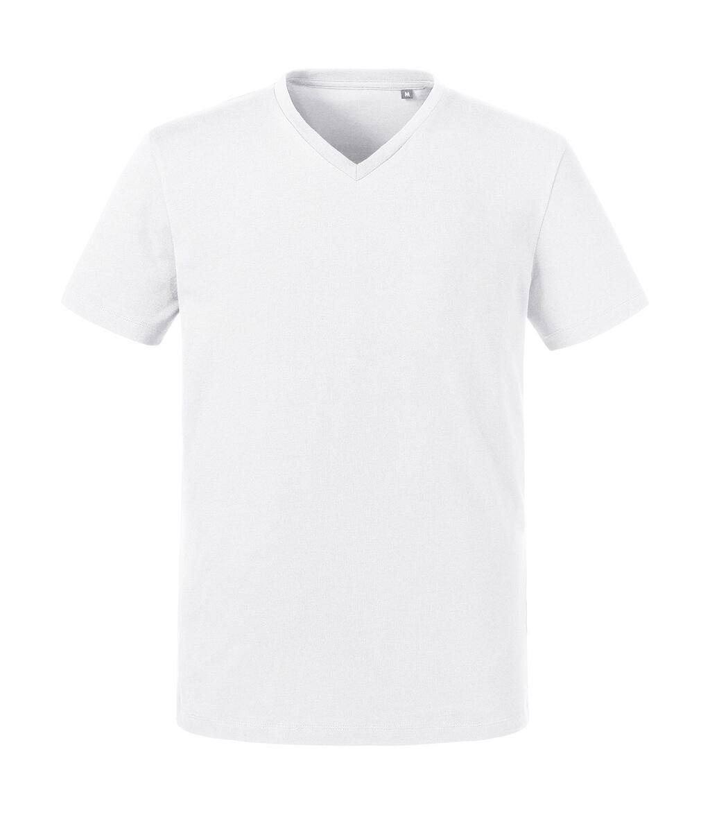 Reines Bio-Herren-T-Shirt mit V-Ausschnitt - 30 - Weiß