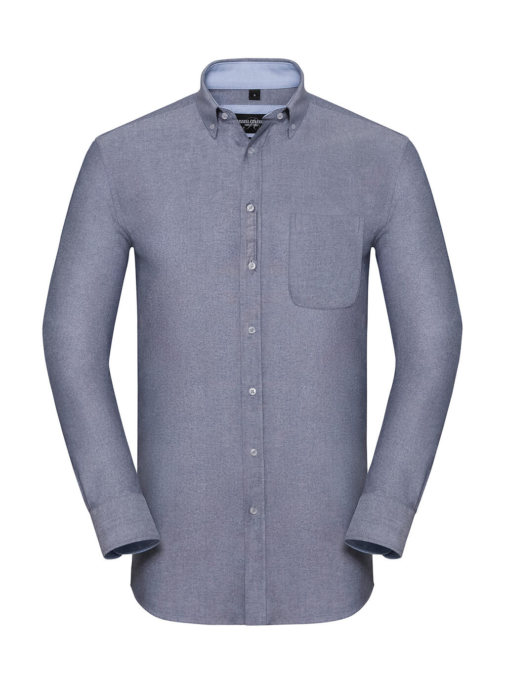 LS Tailored Washed Oxford Shirt - Oxford Navy/Oxford Blue