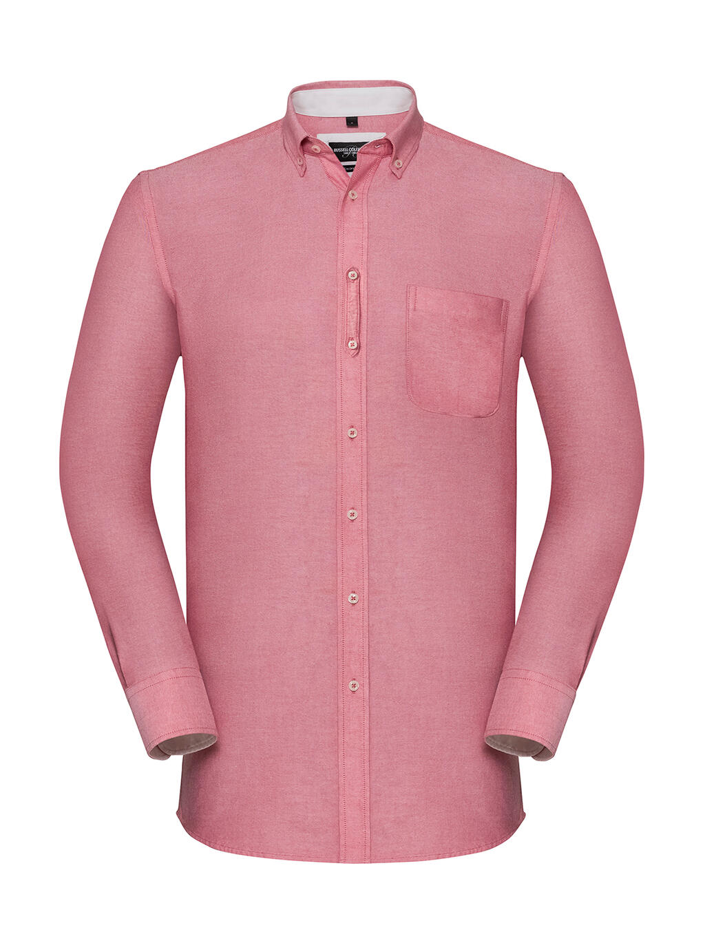 LS Tailored Washed Oxford Shirt - Oxford Rot/Creme