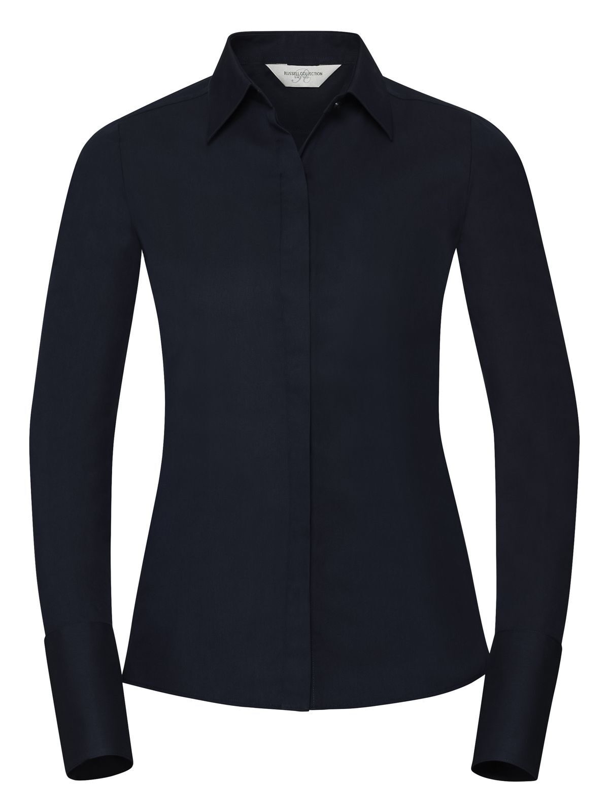 Damen Langarm-Shirt mit taillierter Passform und ultimativem Stretchanteil - NB - Hell Marineblau