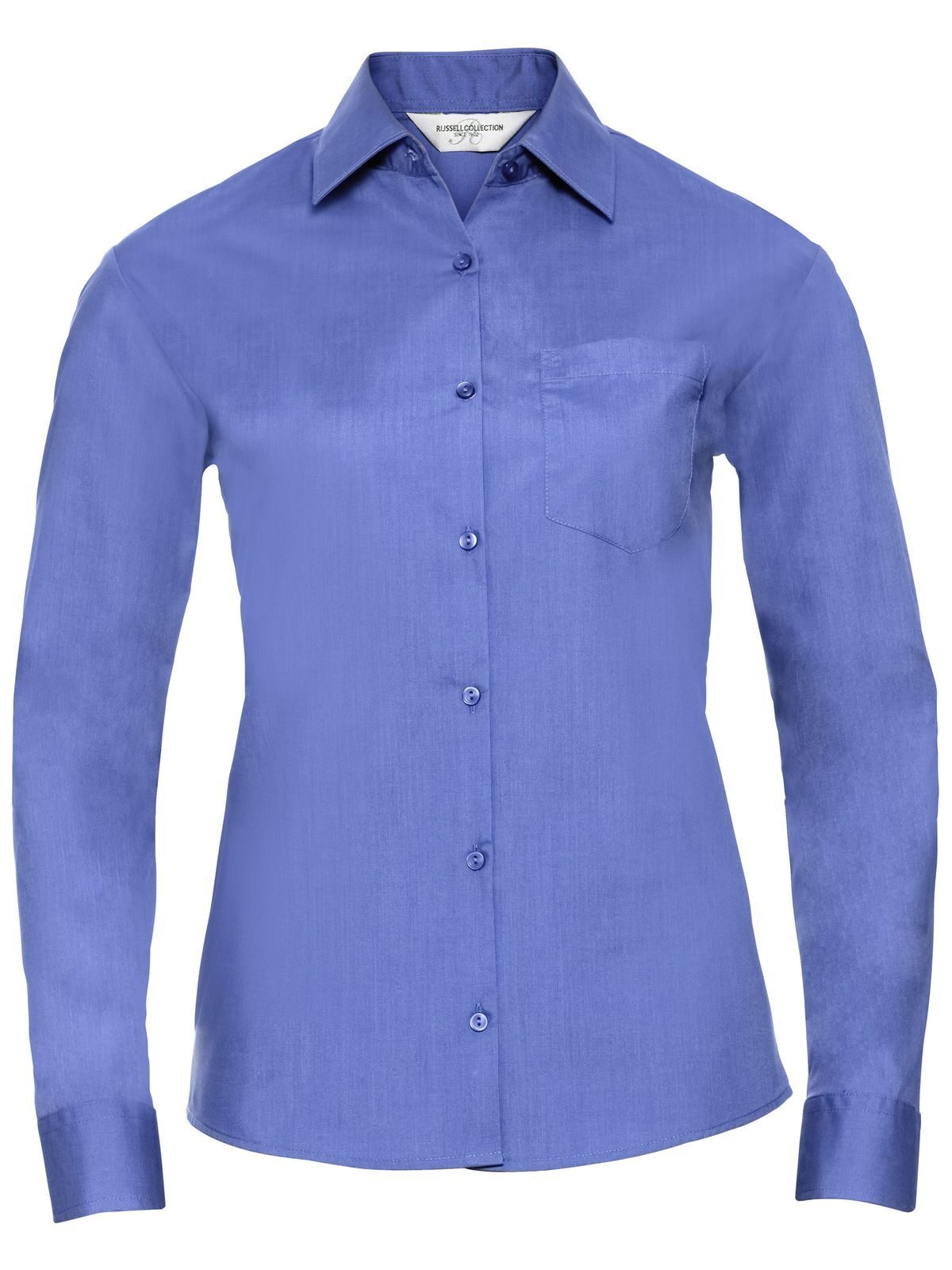 Klassisches Damen-Langarmhemd aus Baumwollmischgewebe - CP – Corporate Blue