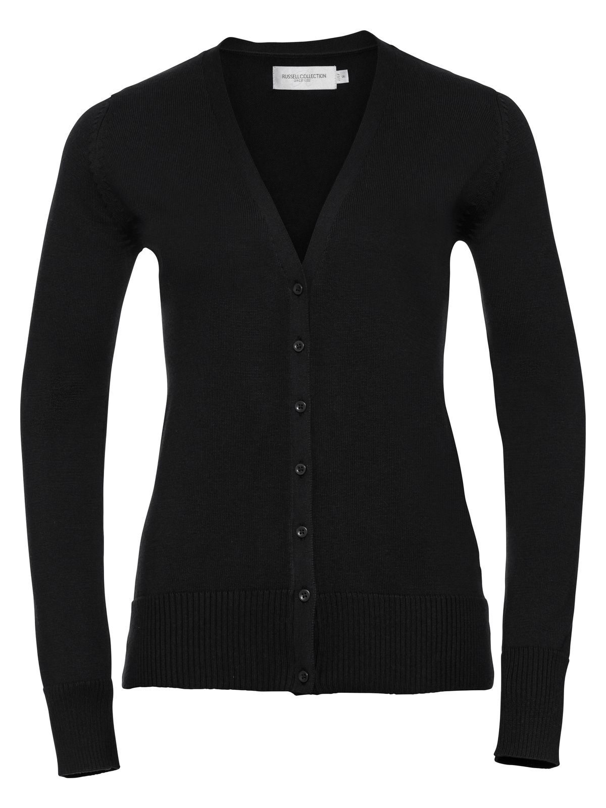 Damen-Strickjacke mit V-Ausschnitt - 36 - Schwarz