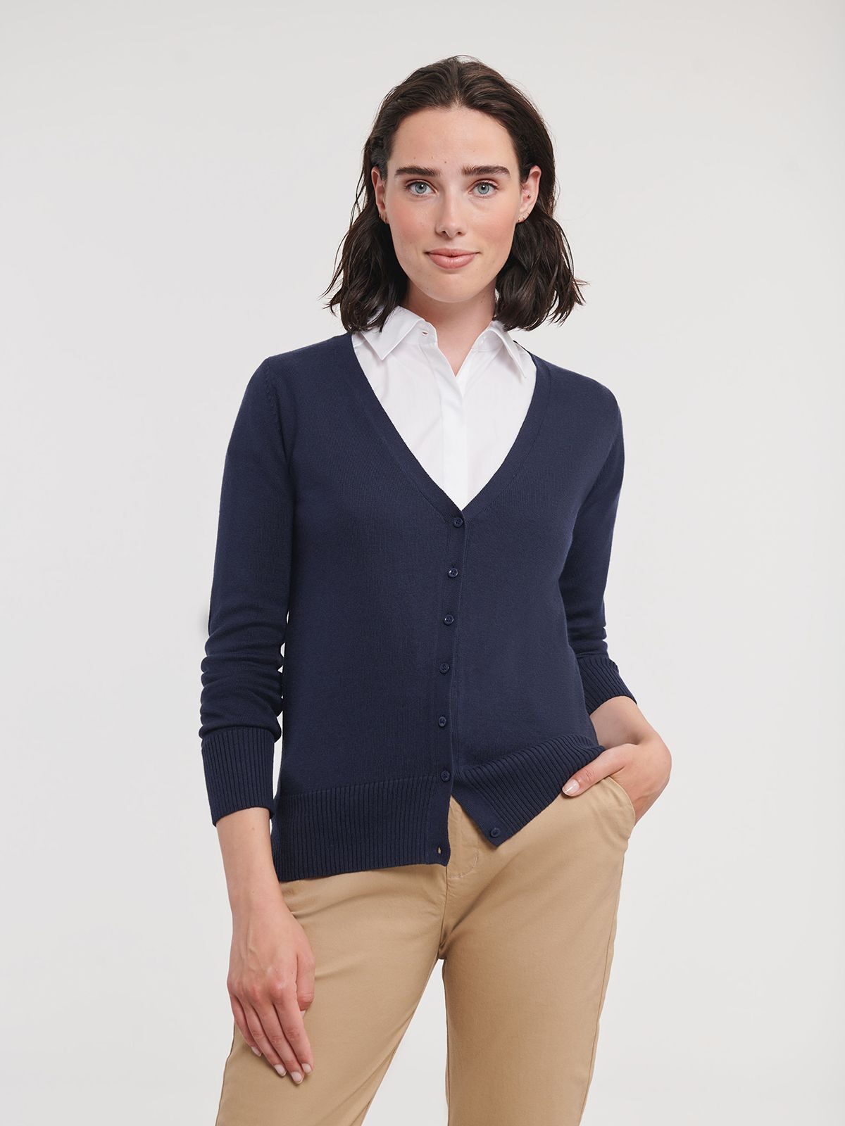 Damen-Strickjacke mit V-Ausschnitt