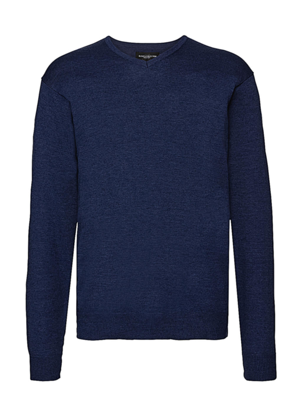 Herren-Strickpullover mit V-Ausschnitt - Denim Marl