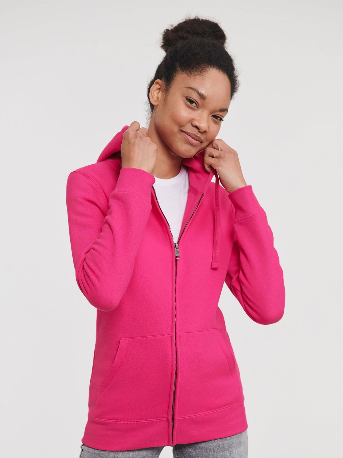 Authentische Damen-Kapuzenjacke mit Reißverschluss