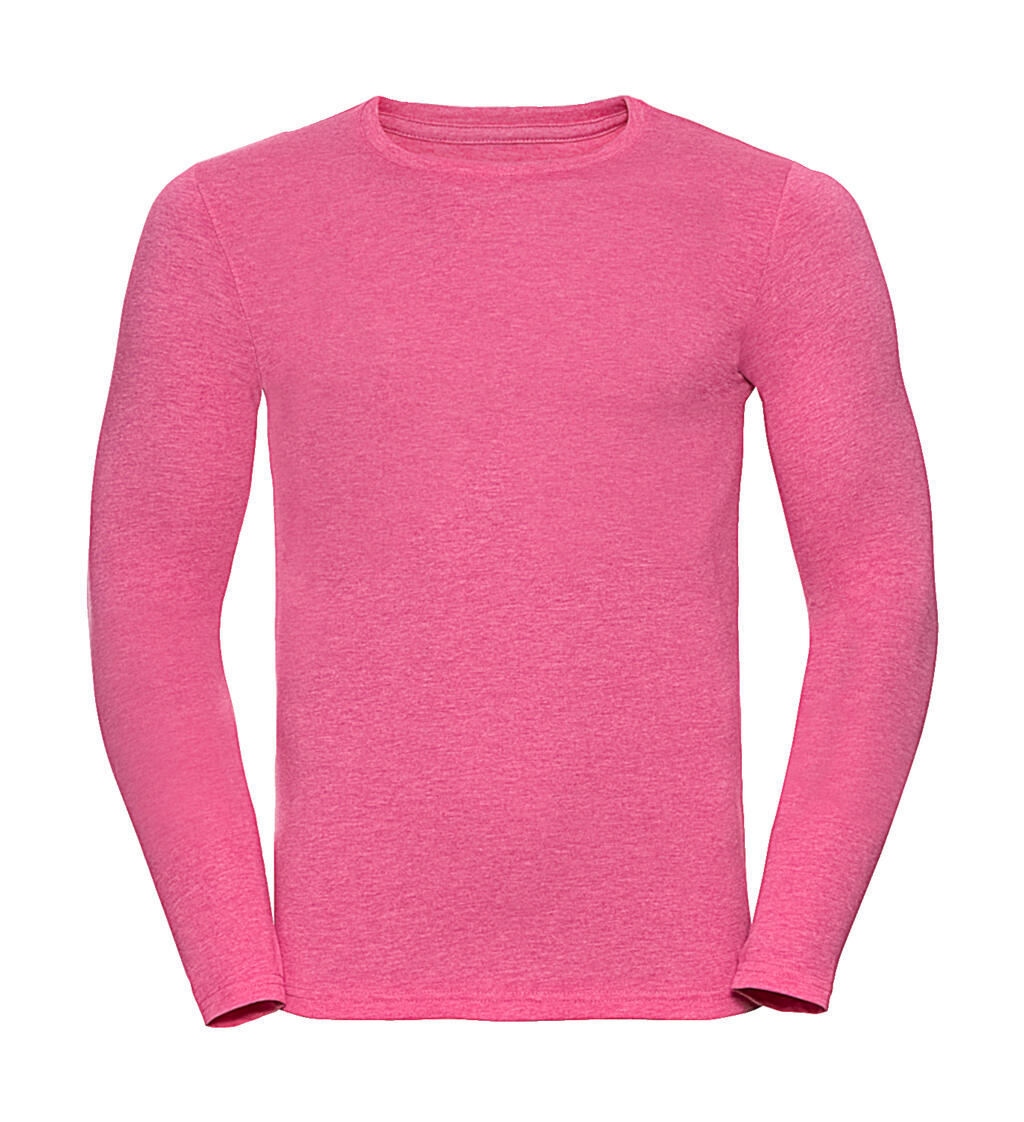 Herren HD Langarm-T-Shirt - Rosa Mergel