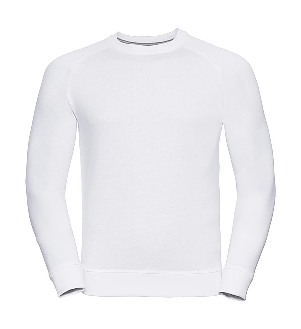 Herren-Raglan-Sweatshirt aus French Terry in HD-Qualität - 30 - Weiß