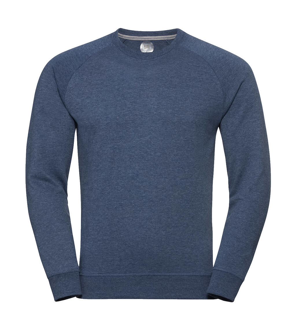 Herren-Raglan-Sweatshirt aus French Terry in HD-Qualität - N9 - Hellblau meliert