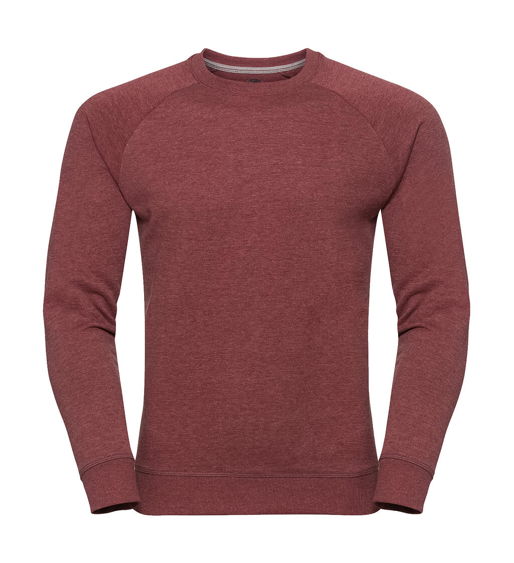Herren-Raglan-Sweatshirt aus French Terry in HD-Qualität - Kastanienbrauner Mergel