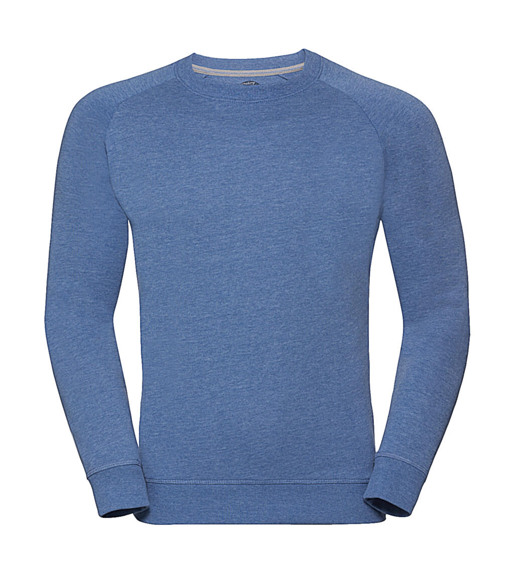 Herren-Raglan-Sweatshirt aus French Terry in HD-Qualität - M3 - Blaumergel