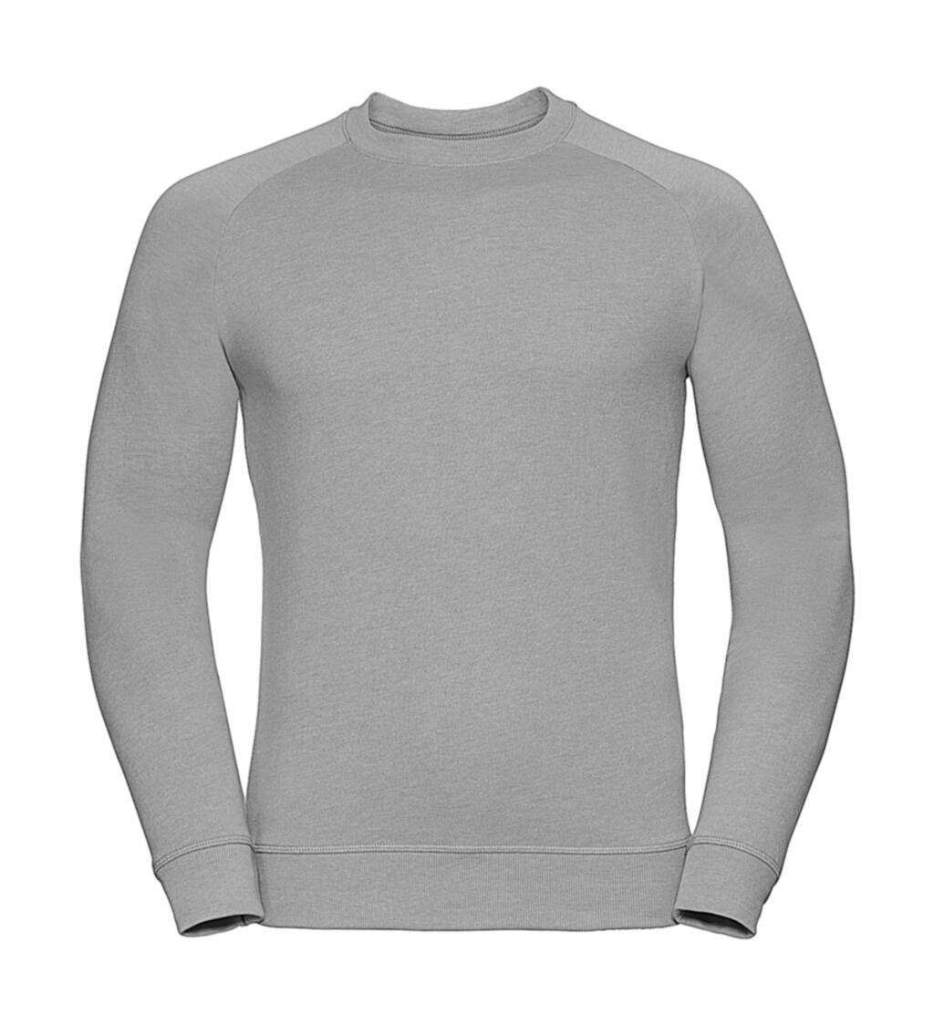 Herren-Raglan-Sweatshirt aus French Terry in HD-Qualität - S7 - Silbermergel