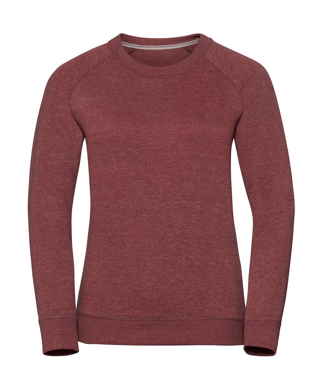 Damen-Raglan-Sweatshirt aus French Terry in HD-Qualität - Kastanienbrauner Mergel
