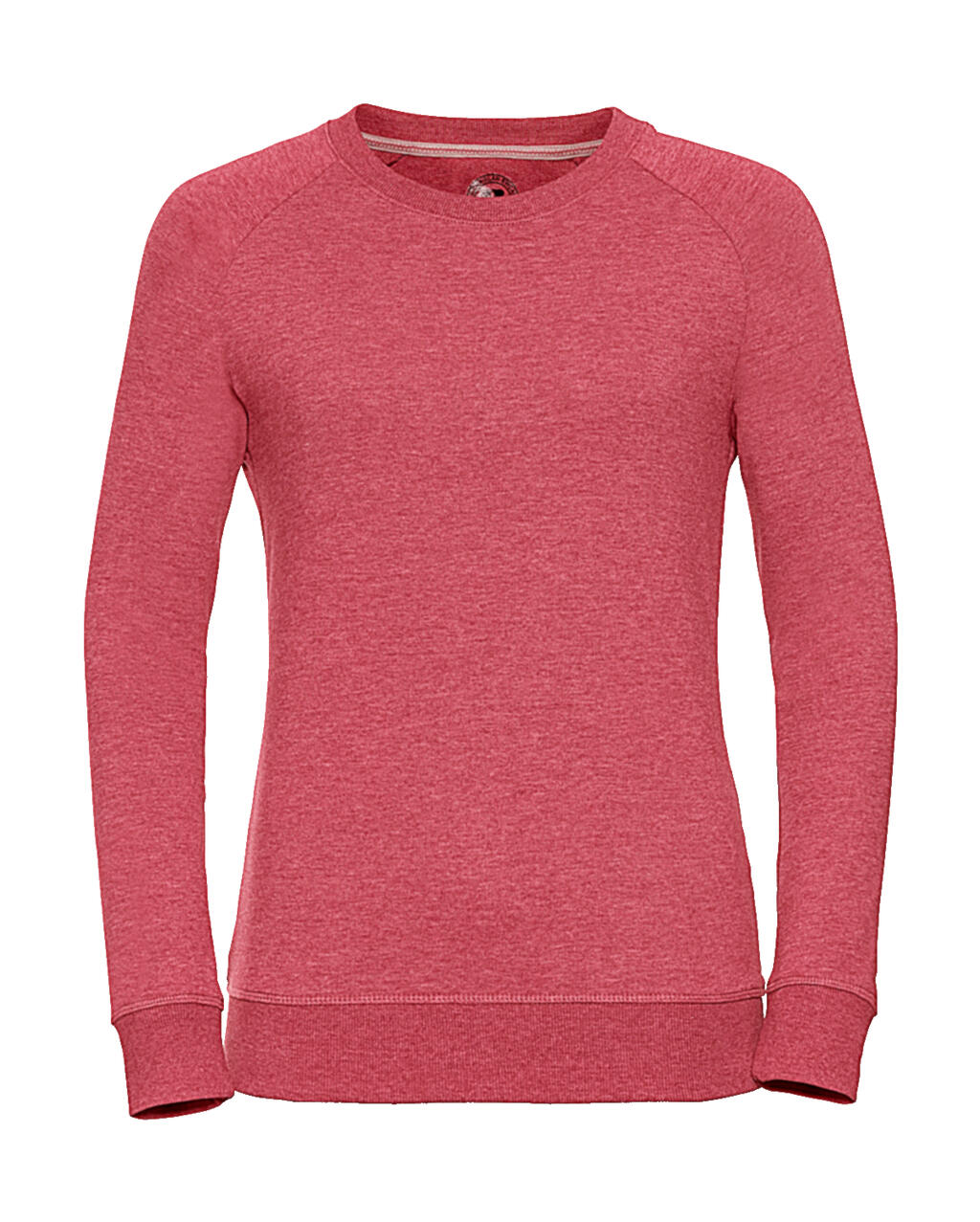 Damen-Raglan-Sweatshirt aus French Terry in HD-Qualität - Roter Mergel