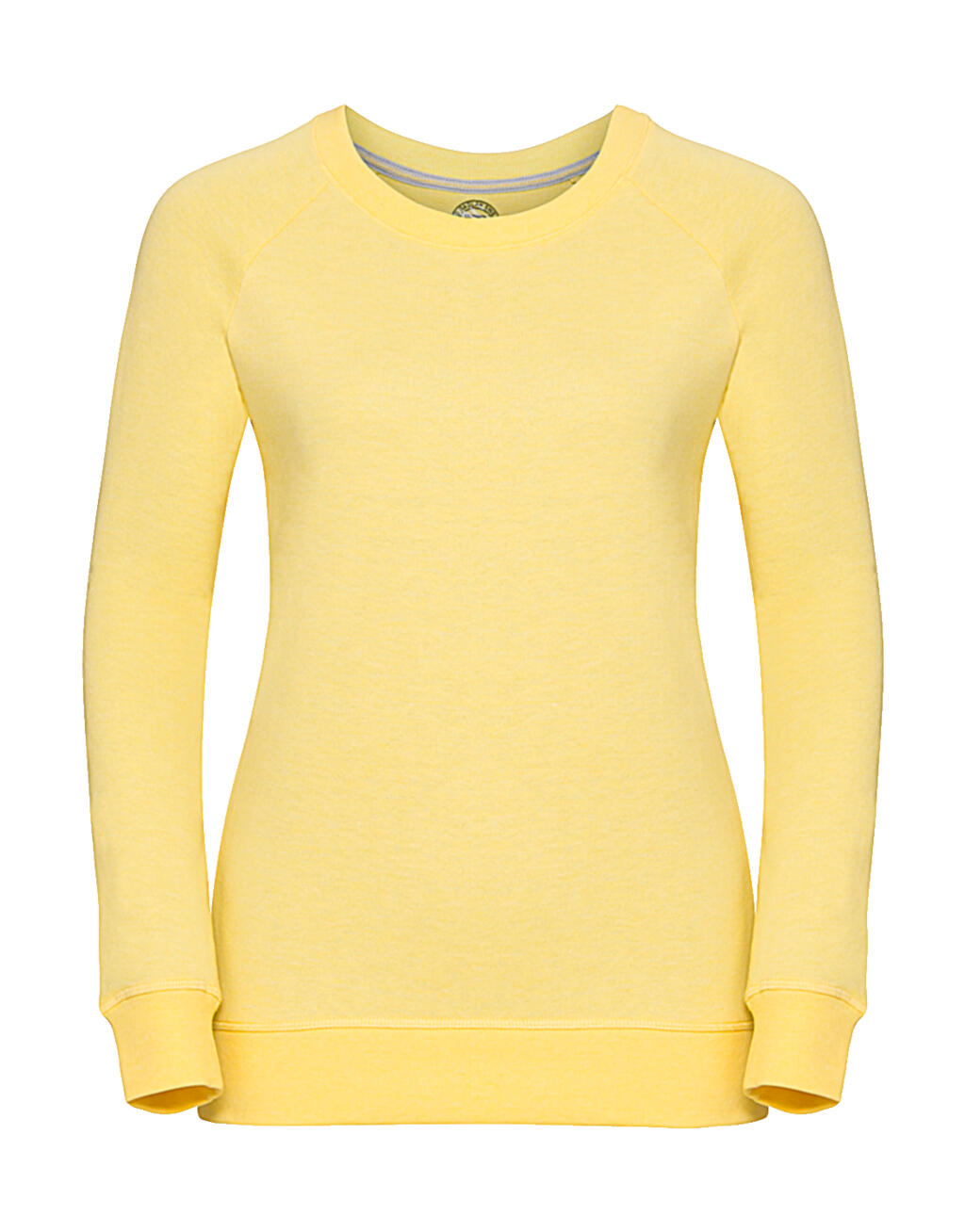 Damen-Raglan-Sweatshirt aus French Terry in HD-Qualität - Gelber Mergel