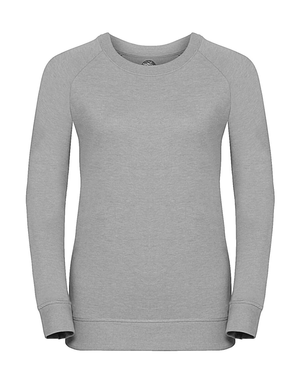 Damen-Raglan-Sweatshirt aus French Terry in HD-Qualität - Silbermergel
