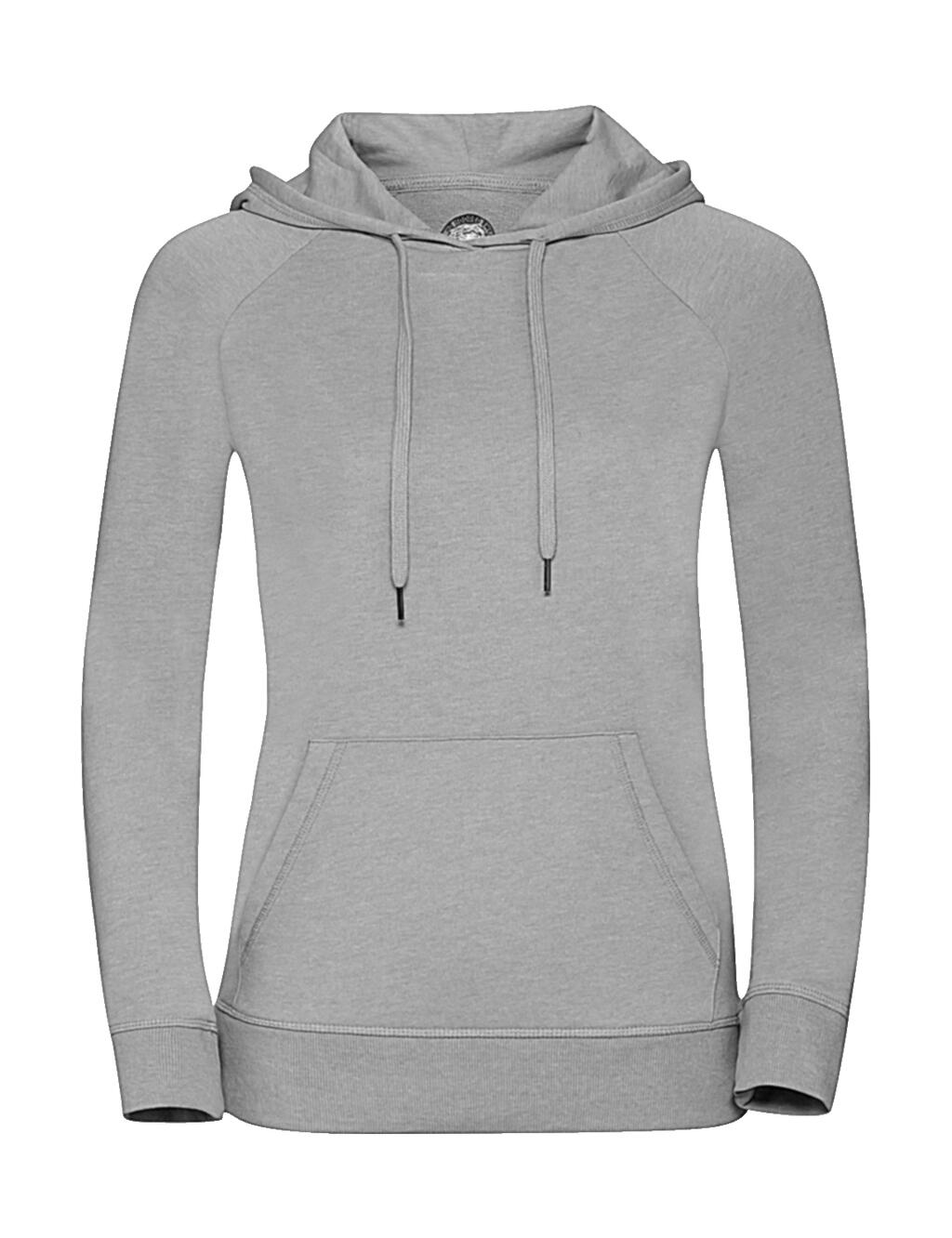Damen-Hoodie aus französischem HD-Frottee - Silbermergel