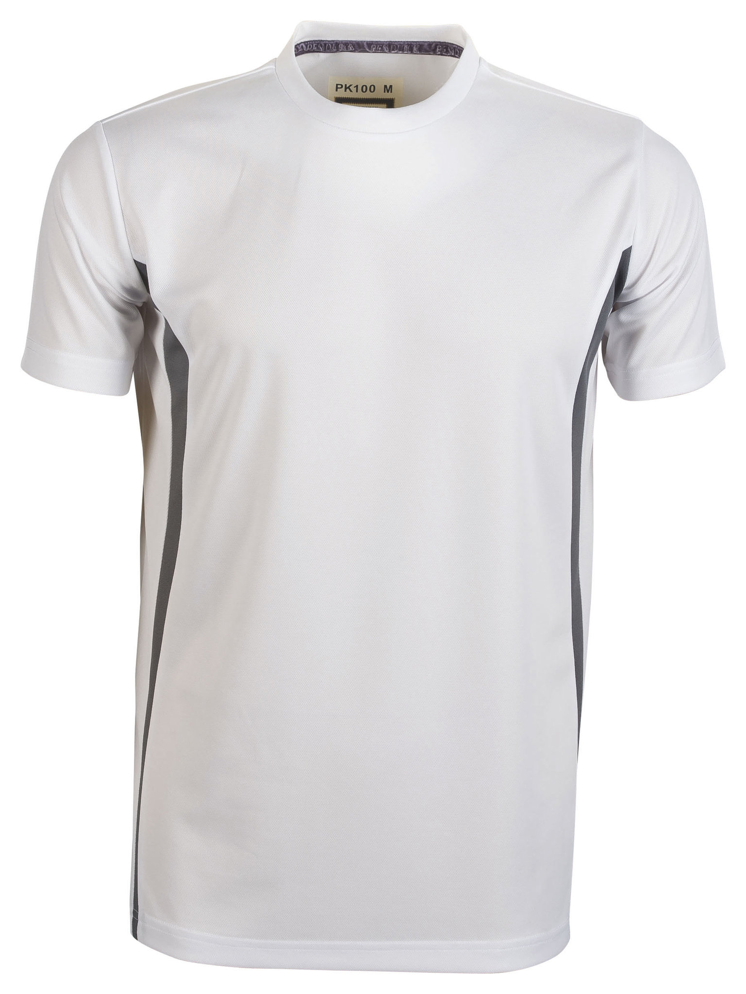 Sport-T-Shirt mit Kontrasteffekten, Größe M/C, 100 % Polyester, 140 g/m², Azurblau/Weiß, Größe S - WH – Weiß