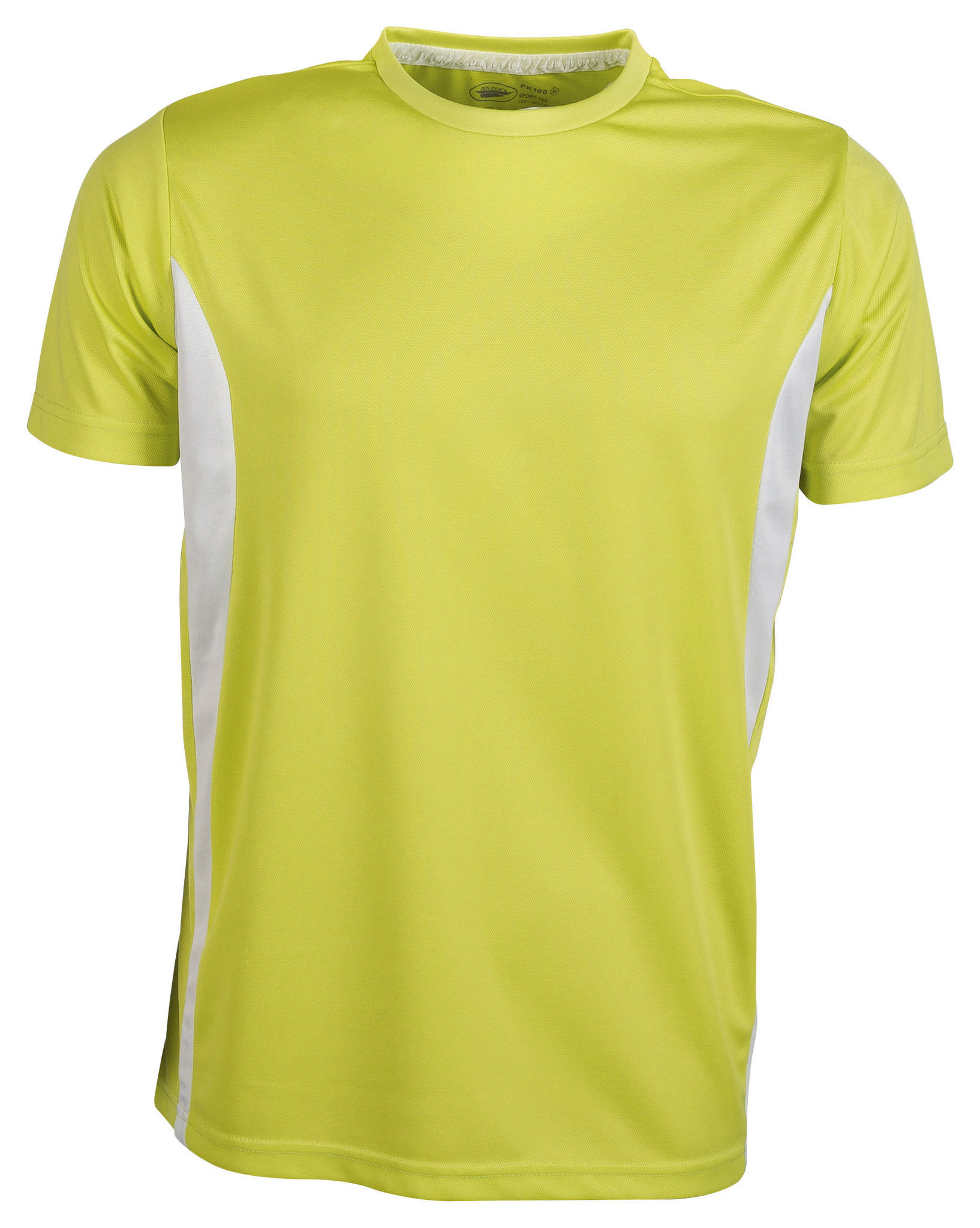 Sport-T-Shirt mit Kontrasteffekten, Größe M/C, 100 % Polyester, 140 g/m², Azurblau/Weiß, Größe S - hellgrün