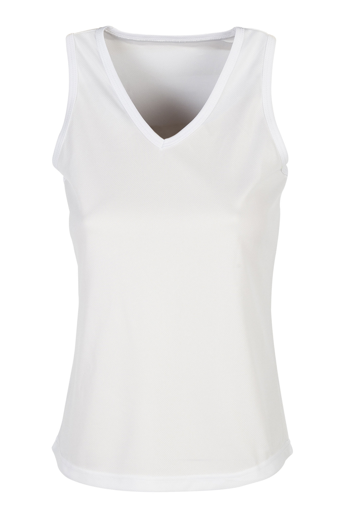 Firstop Damen-Sport-Tanktop, 100 % Polyester, 140 g/m² Atoll, Größe S - WH – Weiß