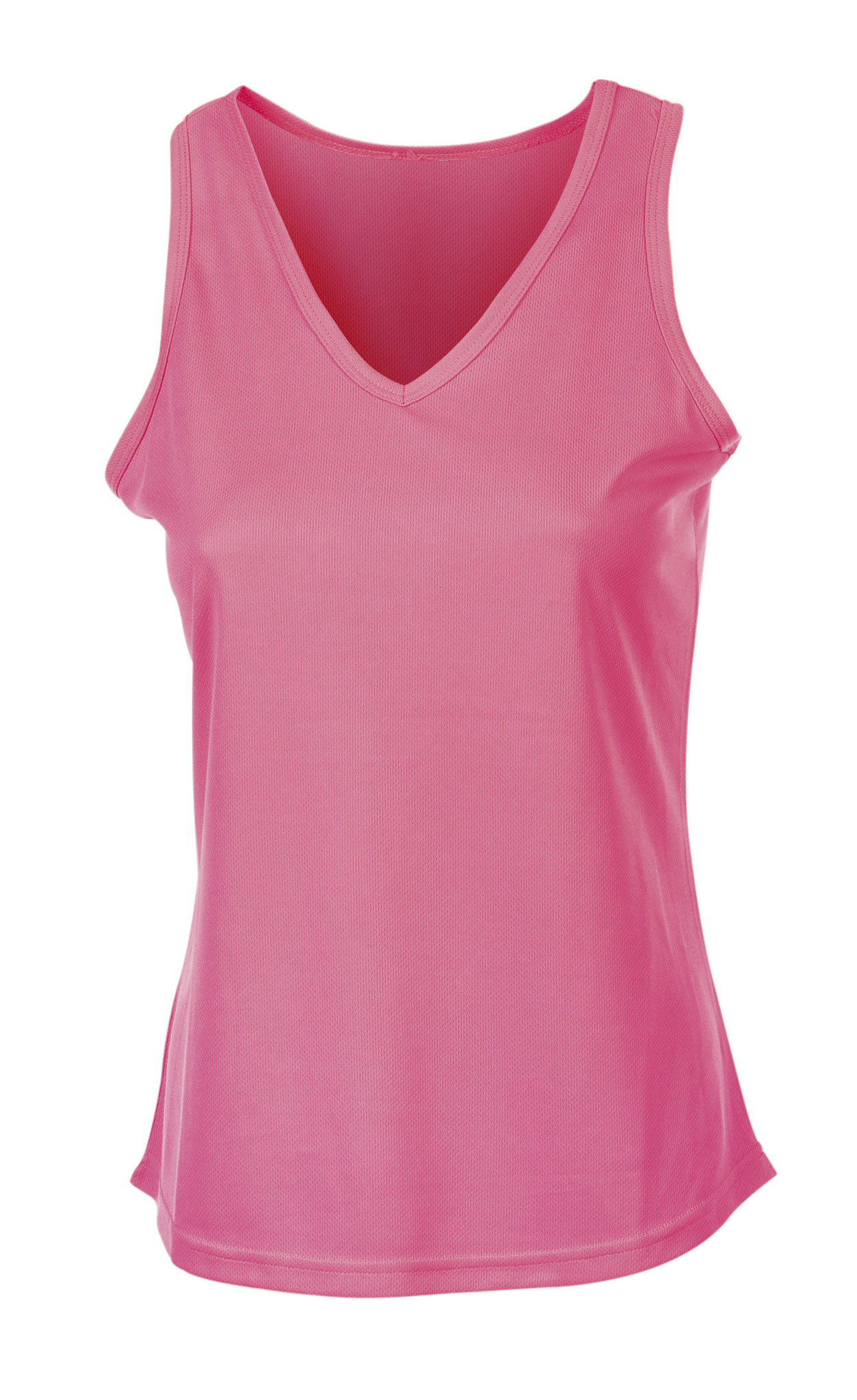 Firstop Damen-Sport-Tanktop, 100 % Polyester, 140 g/m² Atoll, Größe S - PK – Fluoreszierendes Rosa