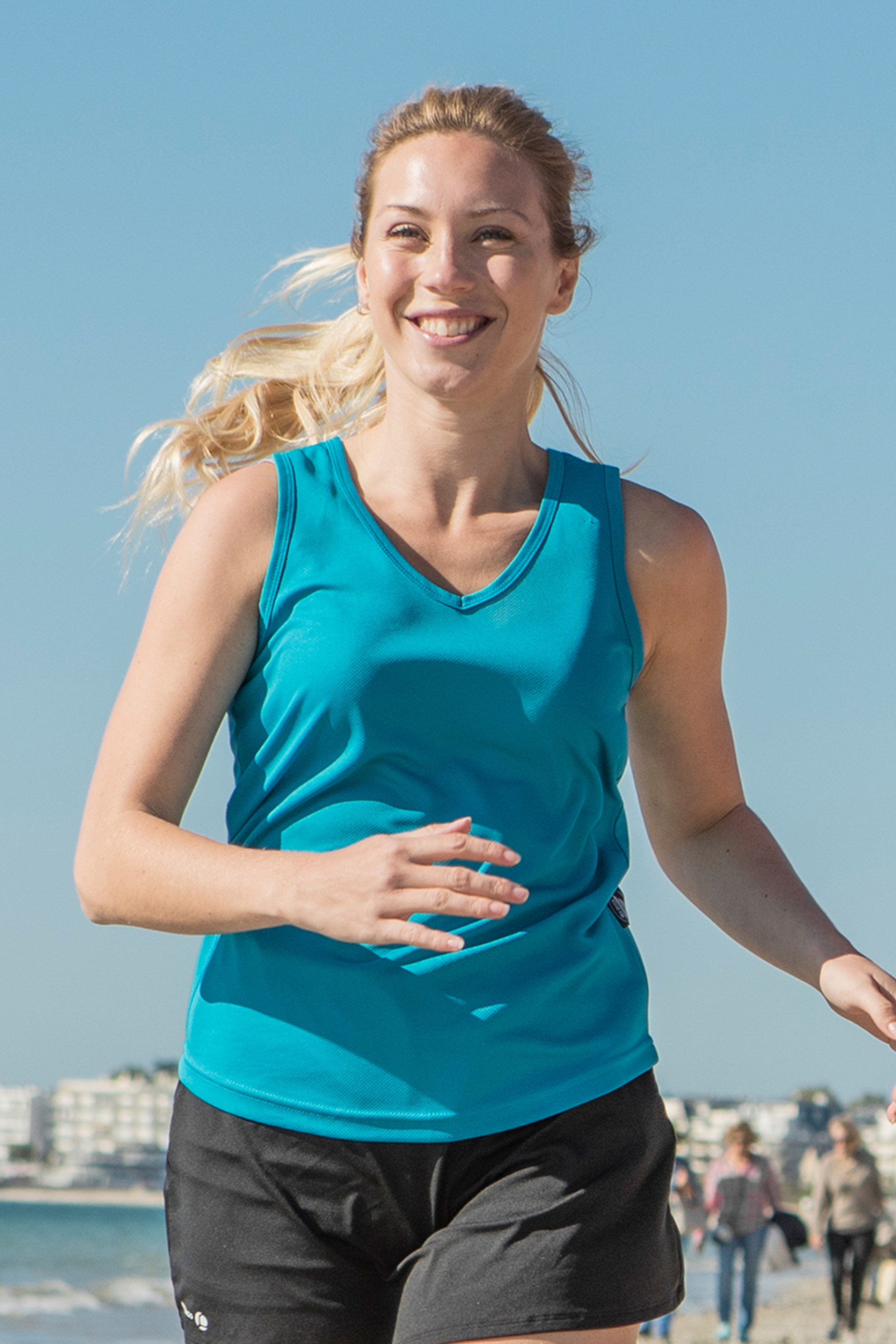 Firstop Damen-Sport-Tanktop, 100 % Polyester, 140 g/m² Atoll, Größe S