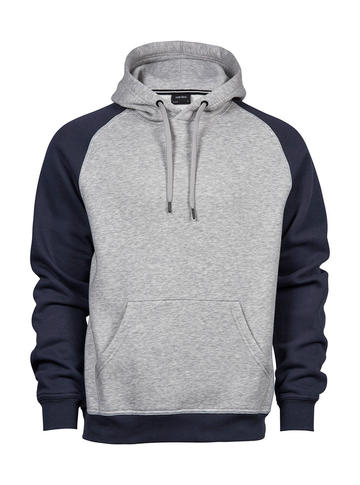 Zweifarbiger Kapuzenpullover - 152 - Navy