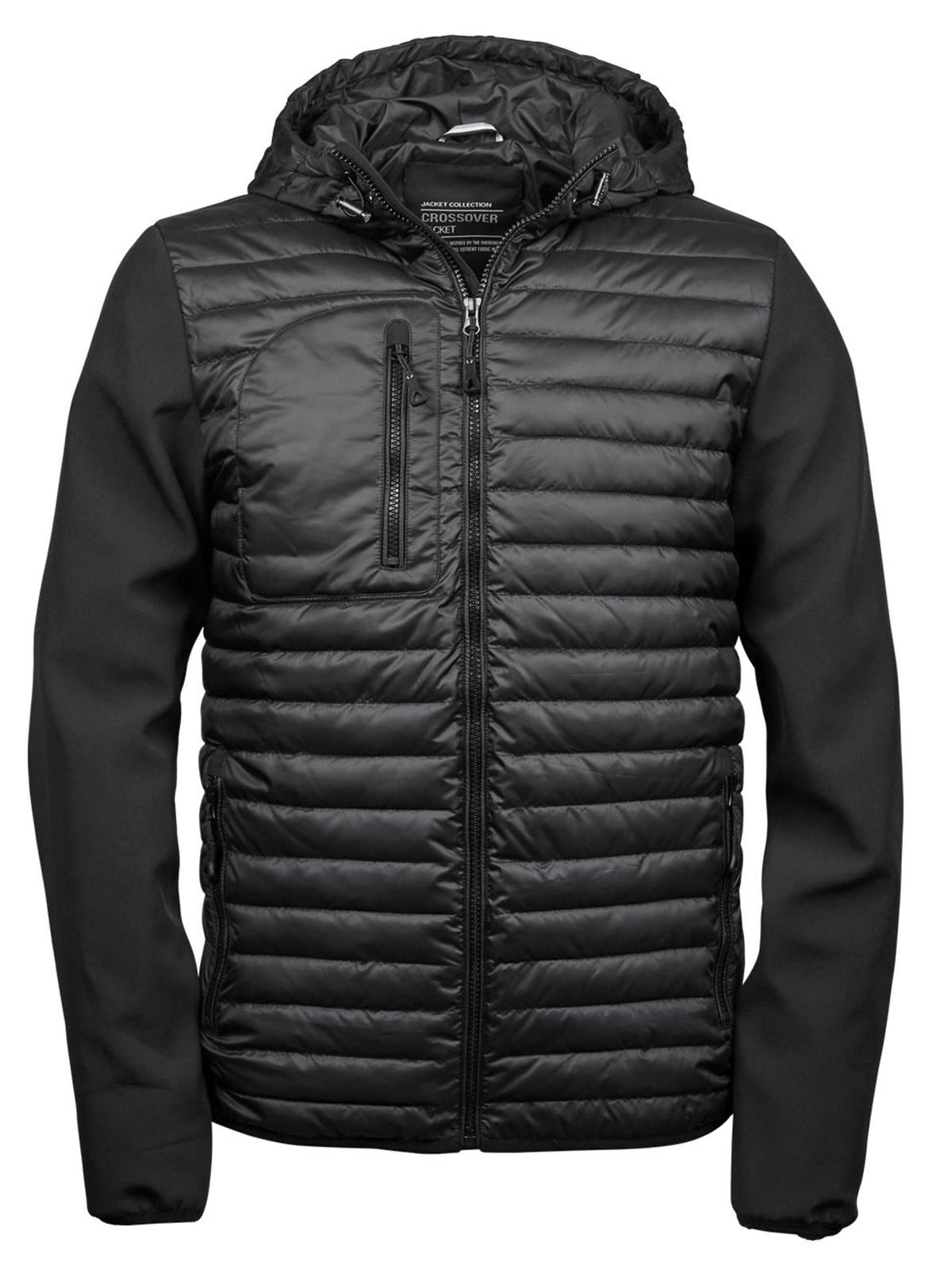 Kapuzen-Crossover-Jacke für Herren - 300 - Schwarz