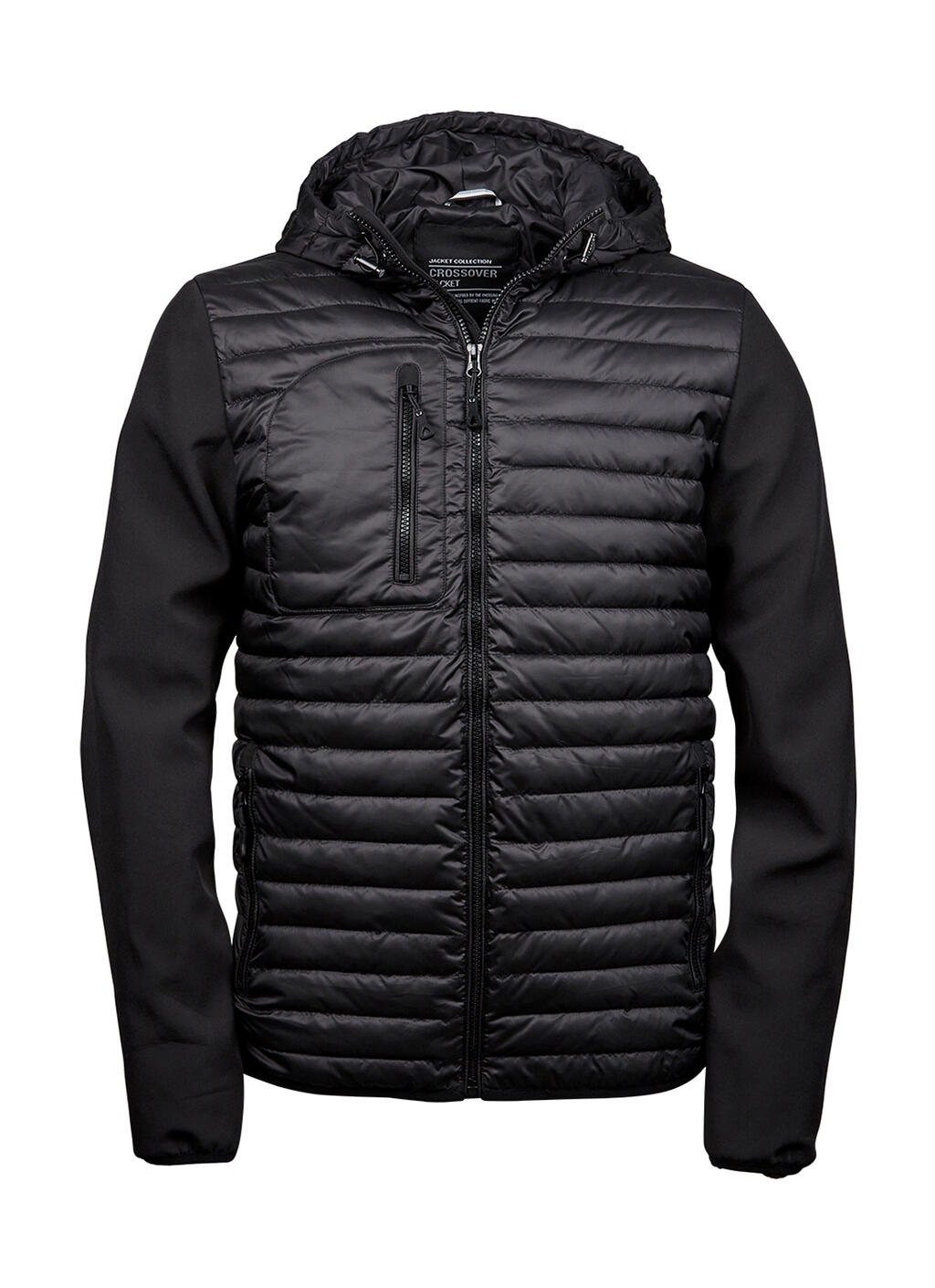 Kapuzen-Crossover-Jacke für Herren - 002 - Schwarz