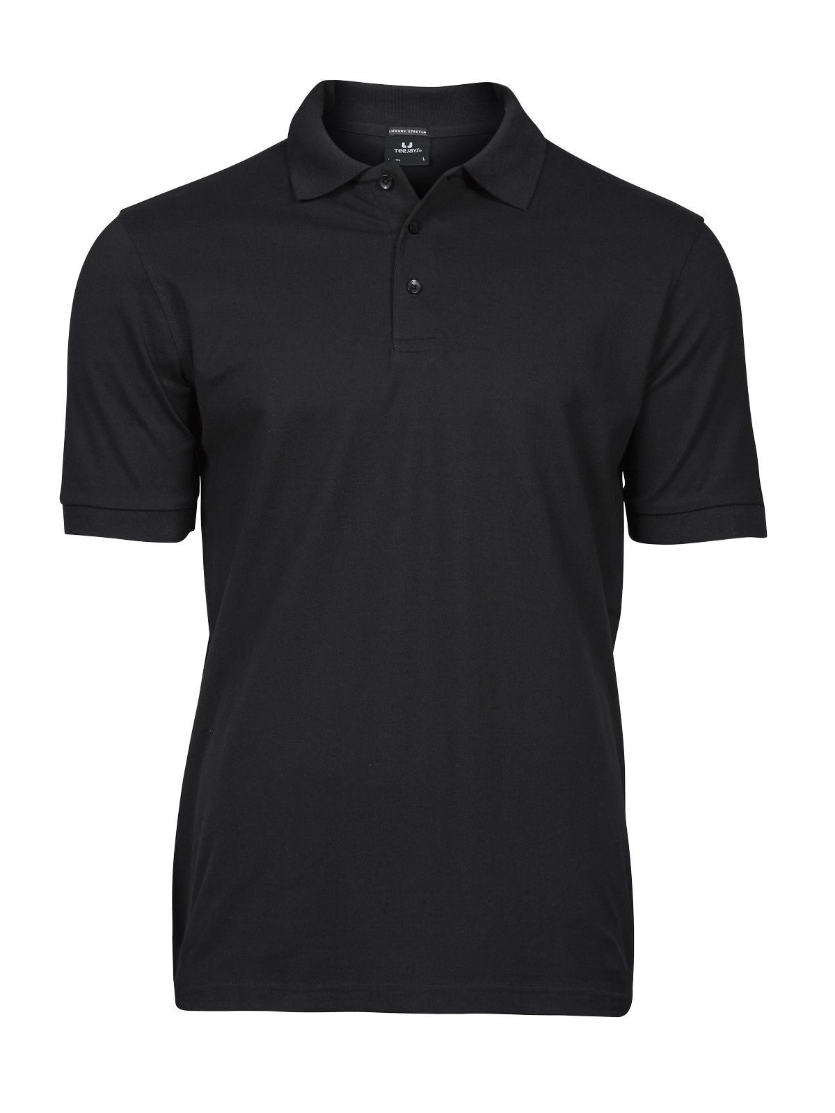 Luxuriöses Stretch-Polohemd für Herren - 002 - Schwarz