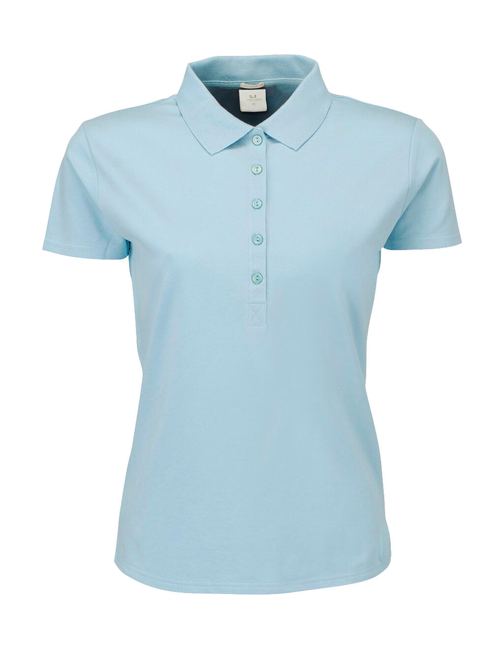 Luxuriöses Stretch-Polohemd für Damen - Himmelblau