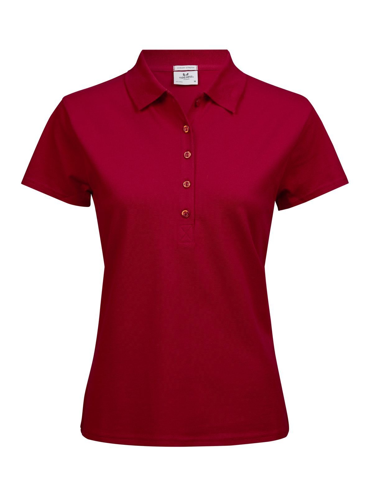 Luxuriöses Stretch-Polohemd für Damen - 004 - Rot