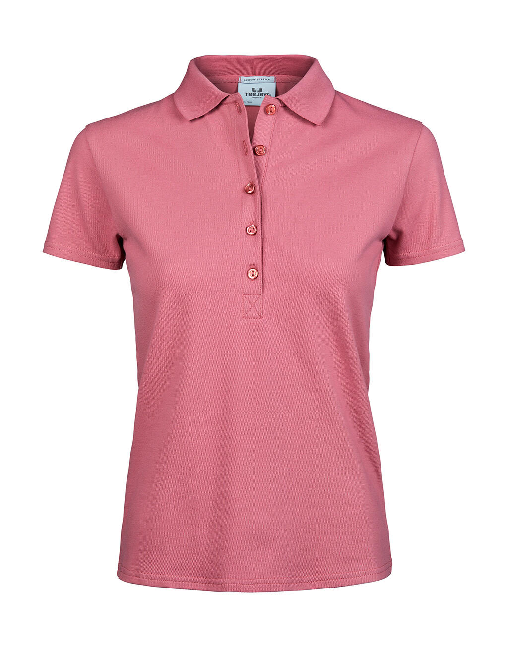 Luxuriöses Stretch-Polohemd für Damen - Rose